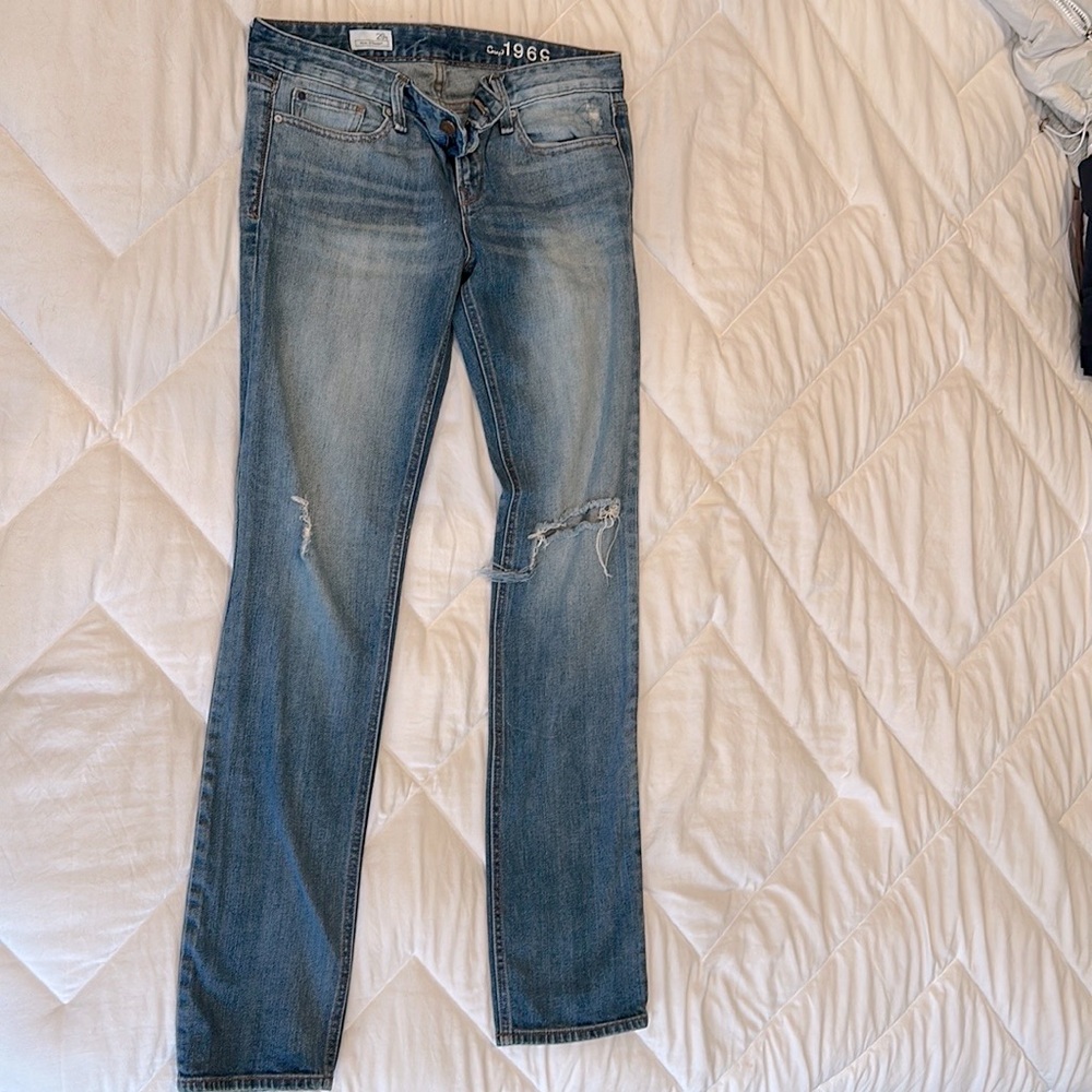 Gap, real straight jeans, size 29 tall